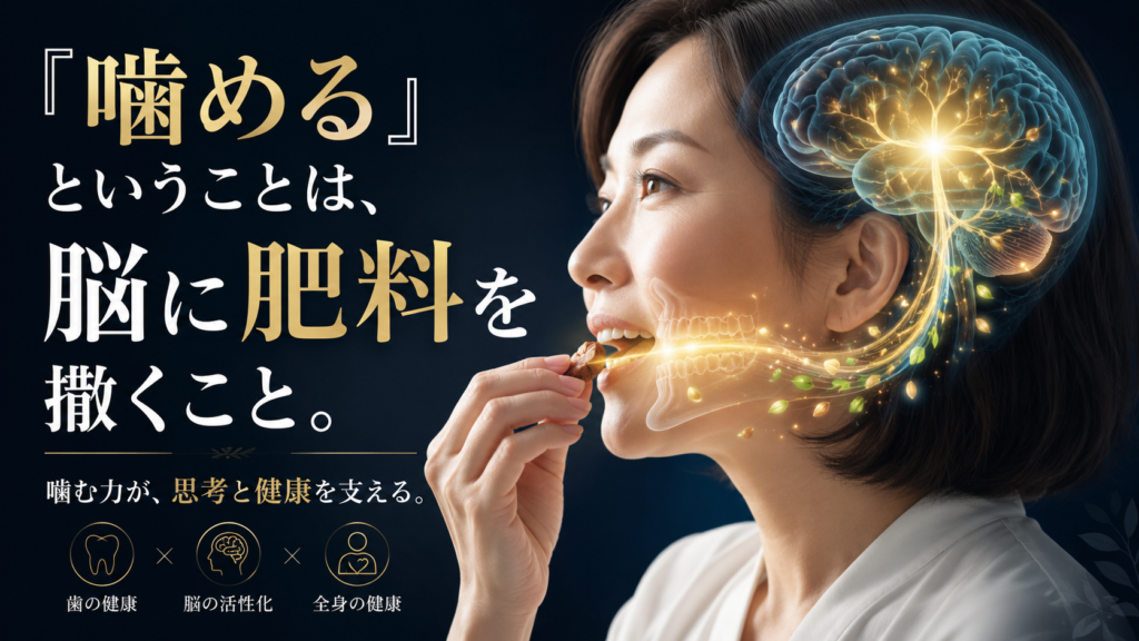 脳の出力を、口腔から整える