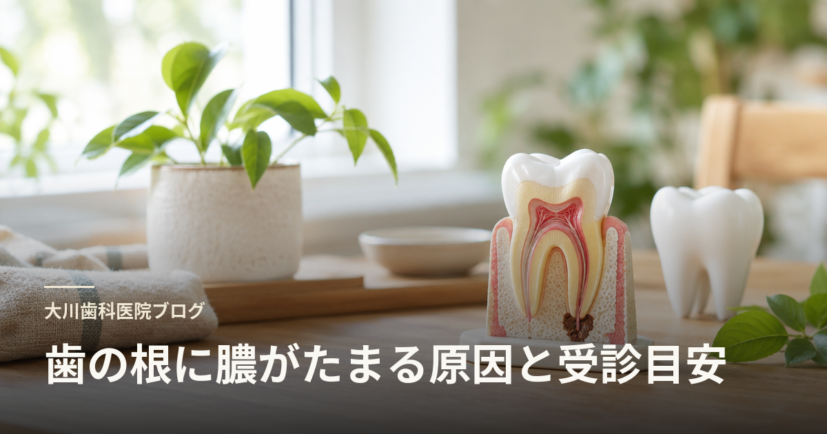 歯の根に膿がたまる原因と受診目安